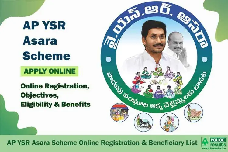 Online application, beneficiary list, and application status for the YSR Asara Scheme