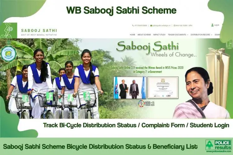 Bicycle Distribution Status & Beneficiary List for Sabooj Sathi Scheme 2022